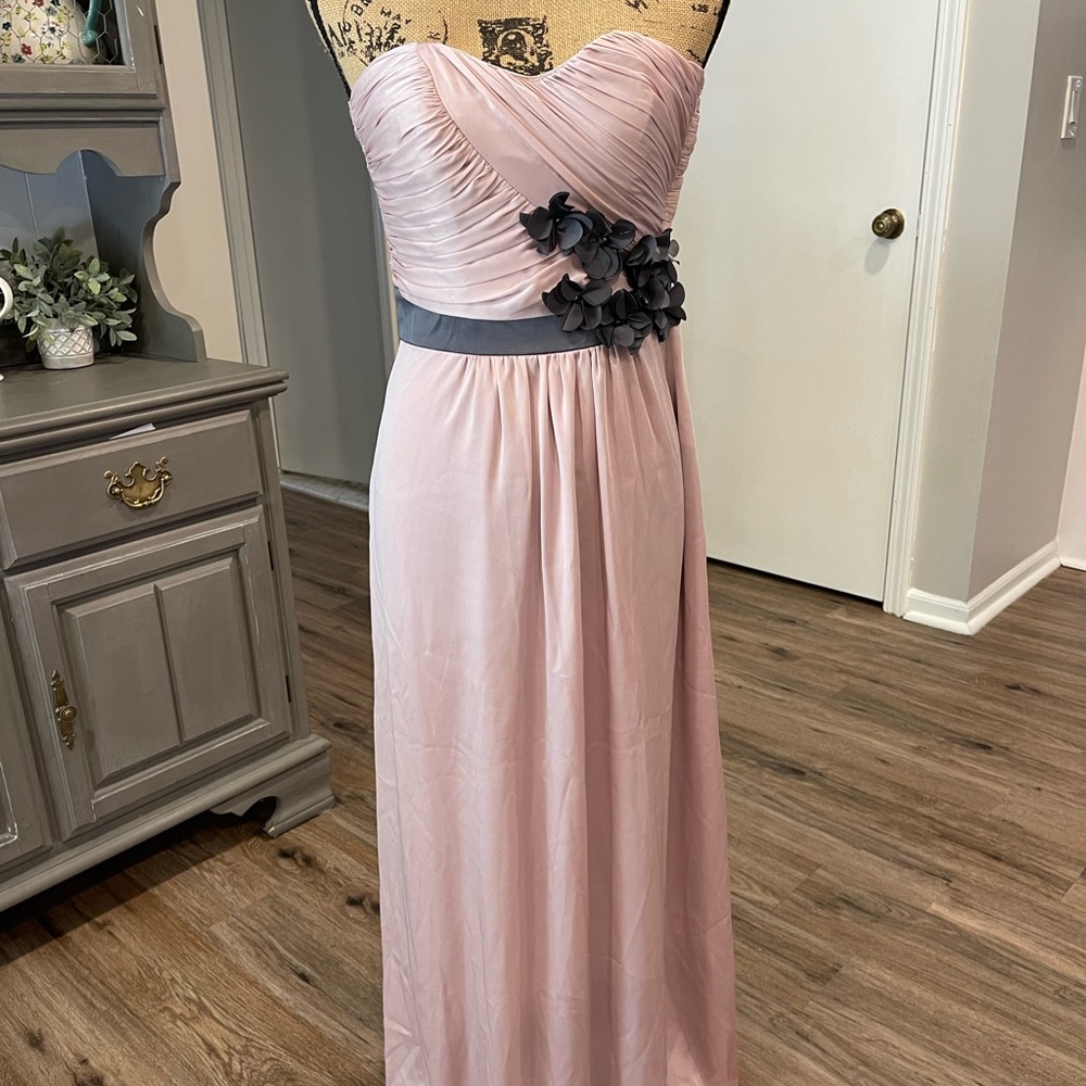 Long pink formal gown